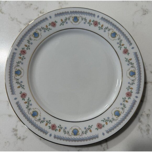Tivoli 8305 China Single Sango Floral Seashell Salad/Dessert Plate Gold Rim 7.5” - Picture 1 of 5